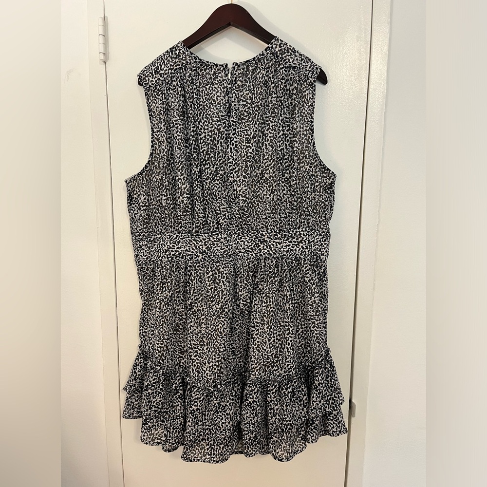 Express Leopard Print Ruffly Mini Dress - Picture 4 of 4